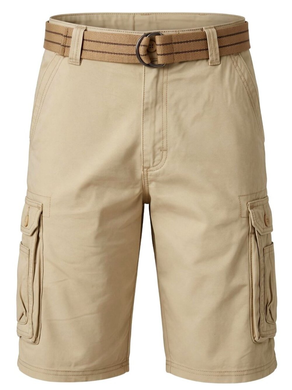 Lee Mens 2XL 44 Khaki Cargo Shorts Belted Cotton Utility Pockets Relaxed Fit NWT